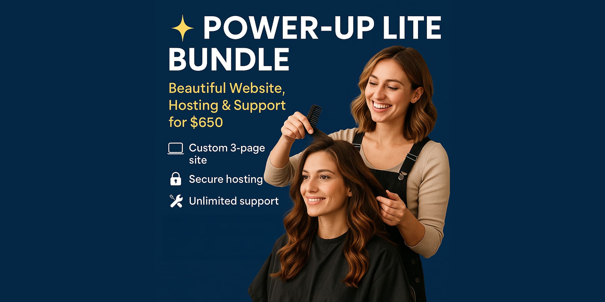 Power-Up Lite Bundle – Website, Hosting, Support